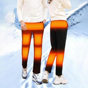 Vinteruppvärmd underkläder USB -uppvärmningsjacka Män Vest Waterproof Smart Heated Pants Fleece Thermal Long Johns för utomhusskidåkning