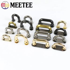 5st Metal Bag Arch Bridge Buckle Handbag Strap D Ring Connector Clasp Belt Skruva Diy Leather Craft Hårdvarutillbehör