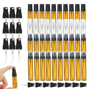 Garrafas de armazenamento 100pcs/pacote 2ml 3ml 5ml 10ml Clear Mini Perfume Glass de vidro de vidro Cosméticos vazios Recarregável com pulverizador