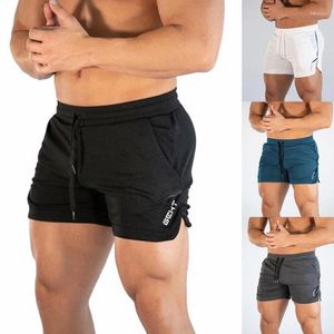 Herrshorts för sommaren avslappnad körning Fitness Training Snabbtorkning Simstropar med tre punkts strandnätväv