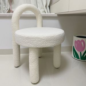 Nordic Furniture Living Room Chairs Leisure Sofa Chair Modern Simple Bedroom Dressing Stool Backrest Stool Creative Dining Bench