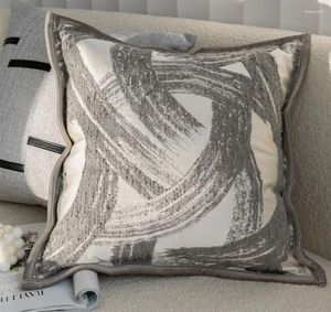 Pillow Modern Fashion Elegant Grey Abstract Geometric Square Throw Pillow/almofadas Case 30x50 45 Simple Cover Home DecoreMode