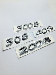 3D Chrome Srebrna naklejka dla Peugeot 2008 3008 308 408 LISTY ZDAKI EMBLEM Logo