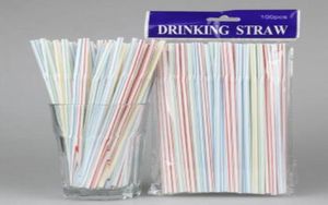 100pcsbag tek kullanımlık plastik içme pipetleri 20805cm çok renkli bayan içecek samanı parti bar pub kulübü restoranı2545202