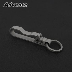 Titanium Alloy Waist Belt Buckle Car Keychain Men Waist Keyring Outdoor Portable Tool EDC