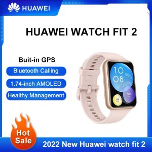 Relógios Huawei Watch Fit 2 Smart Sports Bluetooth Call Forte bateria duração da bateria NFC Controle de acesso Pagamento de freqüência cardíaca Monitoramento do sono