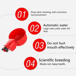 2st kyckling dricker bra burr-fri kyckling matare skål universal rundad kant kycklingvattenfjäderfjäartiklar