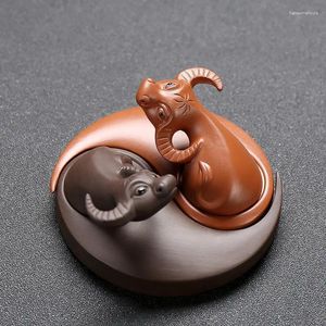 Tea Pets Creative Pet Decoration Home Car Detachable Handmade Art Purple Sand Plate Play Ceremony Accessories LF410