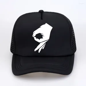 Ball Caps Sign Dad Hat Finger Ok Men Fashion Baseball Cap Brand Women Mesh Trucker Snapback regolabile