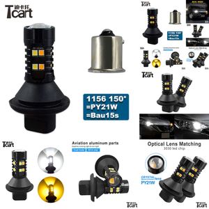 TCART LED DRL Körning Dagsljus Turn Signal Auto Working Lamps PY21W 1156 för Nissan Note E12 2012 2014 2015 2017