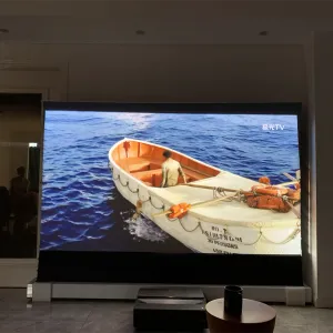 100 inç 16: 9 8K HD Film UST ALR ELEKTRİK MOTOR ZEMİN ULTRA Kısa Ateşli Lazer TV Projektörü için Ekran Ekran