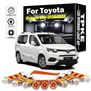 Kit Light Light TPKE 15PCS LED Map Dome per Toyota Proace City 2016 2017 2018 2019 2020 2021 Lampade a LED AUTO CANBUS Nessun errore