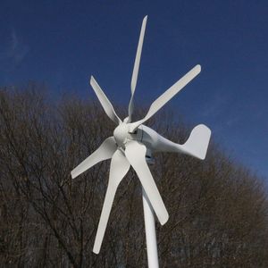 フリーエネルギーチャイナファクトリー6ブレード風車風車風タービンジェネレーター4000W 12V 24V 48V MPPT充電コントローラー