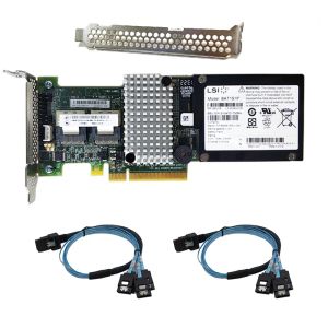 Kort LSI MEGARAID SAS 92608I LSI00198 8 Port 512MB Cache SFF8087 6GB RAID0.1.5 PCIe 2.0 X8 Controller Card med kabel