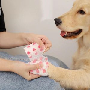 Dog Apparel 4pcs Pet Puppy Go Out Anti-dirt Artifact Leggings Tape Self-adhesive Bandage Walking Foot Binding Protective