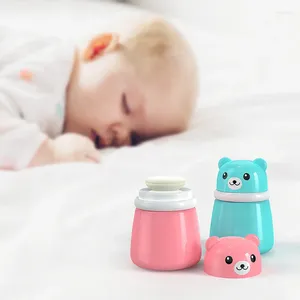 Storage Bottles Children's Cute Cartoon Bear Baby Puff Box Talcum Powder Prickly Heat Portable Container Travel Daily Life