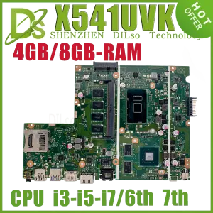 Motherboard PLACA X541UV Mainboard For ASUS X541U X541UJ A541U X541UVK K541U Laptop Motherboard With 4GB 8G I36TH I5 I7 GT920M 100% Working