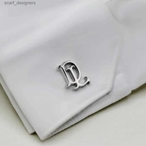 Manschettenlinks Tangula Custom Herren Manschettenknöpfe Edelstahl -Initialen Manschettenknöpfe Personalisieren Sie Customize Bräutigam Shirt Knöpfe Hochzeit Schmuck Y240411