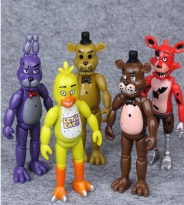 FNAF Cinco noites no Freddy039S 5pcs Lote 18 cm Nightmare Freddy Chica Bonnie Funcional Figuras de Ação Foxy PVC Modelo Dolls Toys Kid5140371