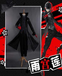 Cosplay Costume Persona 5 Joker Anime Cosplay Full Set Uniform with Red Gloves Adult for Party Halloween G09257427197