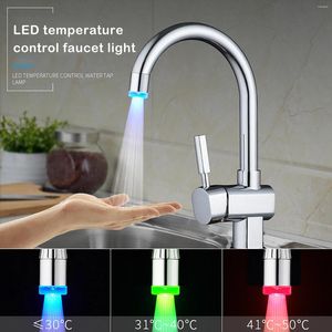 Bathroom Sink Faucets 3 Colors Changing Led Water Stream Faucet Light Shower Spout Taps For Home