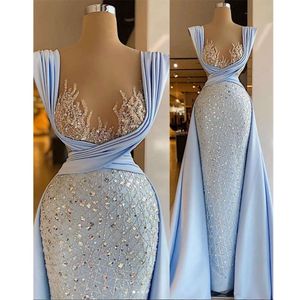 Criss-cross Sequined Formal Evening Exquisite Pleat Satin Sheath Gowns Chic Floor Length Party Prom Dress 2023