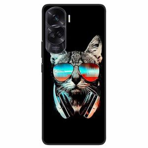 For Honor 90 Lite Case Soft Silikon Wolf Lions TPU Case For Honor 90lite 5G Shockproof Cover 2023 Czarny zderzak Śliczny 6.7