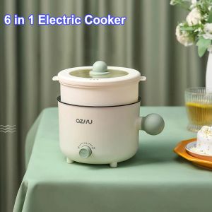 POTS 1.8L multifunktion Elektrisk spis 600W DoubleLayer Riskokare Hushåll SMART HOT POT WOK NONSTICK RISKOKER