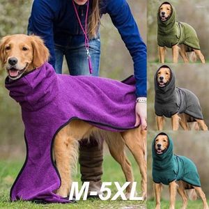 Abbigliamento per cani Abbigliamento inverno asciugamano morbido pitbull con cappuccio con cappuccio imbracatura giubbotto per abbigliamento da sonno abbronzatura calda calda