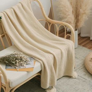 Одеяла шерстяное вязаное одеяло с кисточками супер мягкие богемии одеяло для кровать диван крышка кровати одеяла декора
