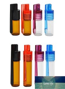 1PCS 36mm51mm Glass Bottle Snuff Snorter Botella Bullet Acrylic Pill Case Random Color3412218