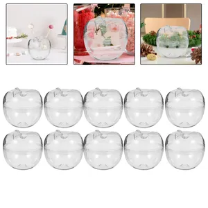 Take Out Containers Candies Packaging Container Apple-shaped Ornaments Decor Plastic Candy Case Parties Lid