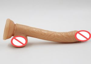 Nyaste 728 tum 185 cm Big realistiska dildo vattentät flexibel penis med texturerad axel och stark sugskopp sexleksak för W4454850