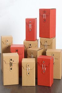 20pcs Kraft Paper Hediye Paketleme Kutusu Özel Hediye Paketleme Kutusu Cam Şişe Paketleme Kutusu Bal Çiçeği Çayı Şeker Tatlı Boş CA4301674