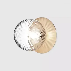 Wall Lamps Lamp Nordic Round Glass Lampshade Led Ball For Bedroom Bedside Aisle Stairs Entrance Deco Light Fixtures