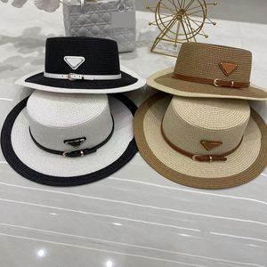 Luxo Designer Hat Straw Hat Fashion Summer Beach Chapéu de praia larga Brimed Fisherman Hat Holiday Travel Knit