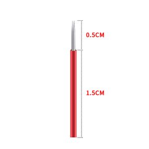 50PCS 3RL/3RS/5RL/5RS Round Needles Microblading Needles For Manual Fog Eyebrow Pen Red Tattoo Blades Permanent Makeup 0.25mm