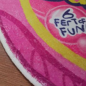 Childhood Memories Cute Pink Round Rug Big Bubble Gum Bedside Blanket Non-Slip Furry Carpet Ins Bedroom Absorbent Mat