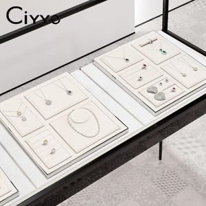 Placas decorativas CIYYE Premium Jewelry Display Stand Props Definir anéis multifuncionais Brincos Colares