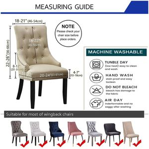 Jacquard Elastic Chair Cover Stretch Matsstol Täck Solid Color Stolar Slipcovers för Restaurant Party Office 1/2/4/6 st