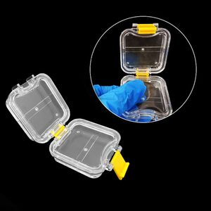 With Film Dental Tooth box Denture Box Inside Membrane Implant Transparent Plastic Box Storage Boxes Fake Teeth Container