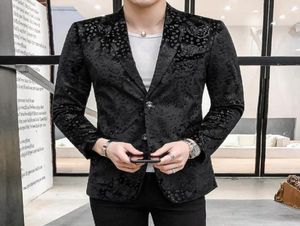 Plus -storlek M5XL Stage Mens Blazer Jacket Suits Tiger Print Tuxedos Men039s Blazers and Suit Jackets Stage Business Casual Slim2725066