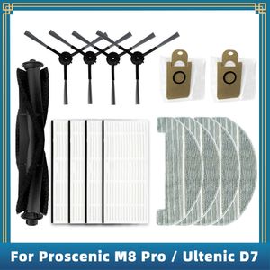 Compatible For Proscenic M8 Pro / Ultenic D7 Robot Vacuum Spare Parts Accessories Main Side Brush Hepa Filter Mop Rag Dust Bag