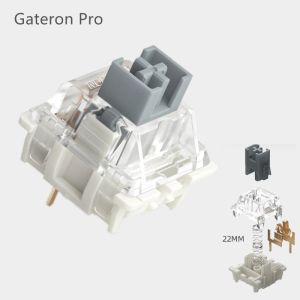 Tangentbord Original Gateron Silver Pro Switch Mechanical Keyboard Linear Feel 45G 3 Pins Factory PRELURICATE Dual Spring PC Game