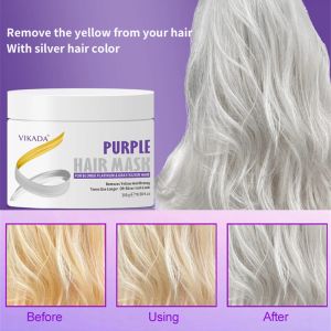 Sarı saçlar için Mor Saç Maskesi Sarışın Sarı Tonları Çıkarır Sarışın Kül Gümüş Grays Saç Bakımı Tedavisi Sülfat Ücretsiz