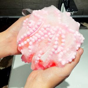 Yumuşak örgü banyo süngerleri yetişkin banyo topları banyo güzel ovma banyosu çiçek vücut temizleyici eksfoliye edici yıkayıcılar top banyo malzemeleri