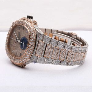 Luxury Looking Fullt Watch Iced For Men Woman Woman Top CraftSmanship Unikt och dyra Mosang Diamond Watchs For Hip Hop Industrial Luxurious 69250