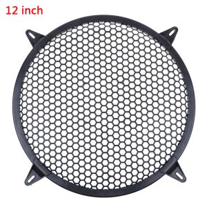 4 '' '/6' '/8' '/10' '/12' 'Plastic Car Audio Audio Sub -Woofer Grille Guard Protector Tampa de malha redonda de carros de carro