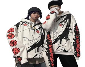 E-baihui anime hoodies sokak kıyafeti çift kışlık moda gevşek karikatür sasuke japonya sweatshirt unisex hoodie erkekler kadın5933134