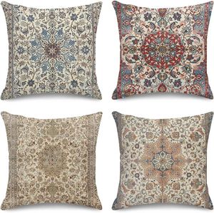 Pillow Mandala Pattern Brown Throw Pillowcase Home Decoration Cover Outdoor Sofa